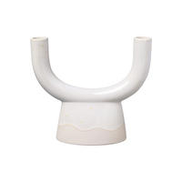 KERZENHALTER U-FORM Winter Glow beige - Beige, Keramik (8.4/20.3/23cm) - like.Villeroy & Boch