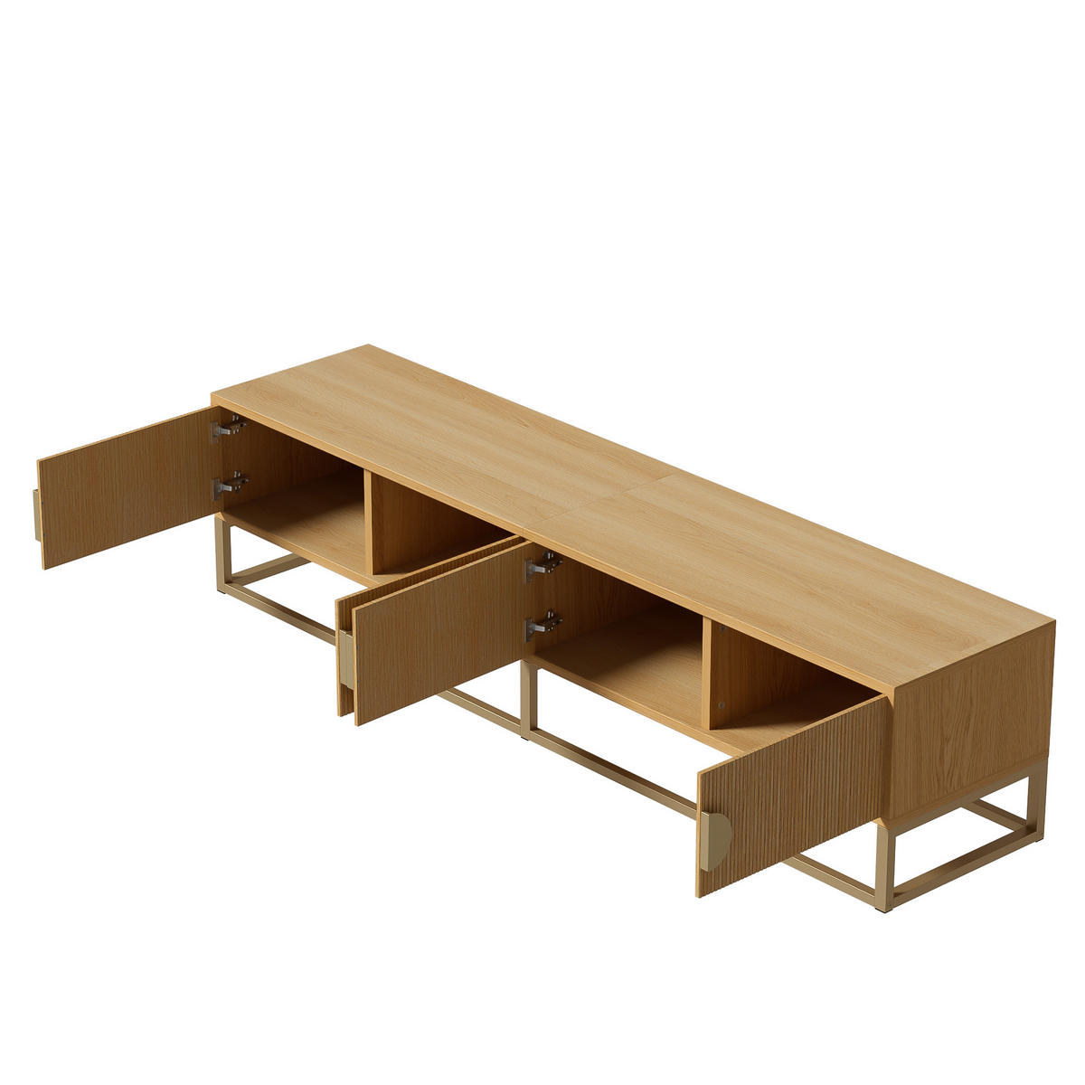 LOWBOARD Holzfarbe 180/40/40 cm - Naturfarben, Holzwerkstoff (180/40/40cm) - PANGIVO