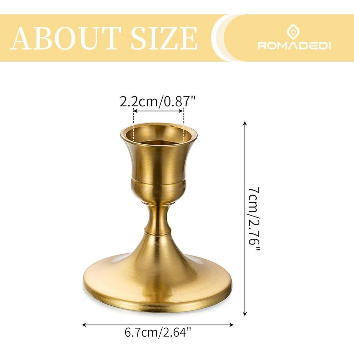 KERZENSTÄNDER 12er Set Metall Gold - Goldfarben, Metall (10/10/15cm)