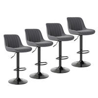 BARHOCKER 4er Set drehbar höhenverstellbar dunkelgrau - Grau, Kunststoff (46/109/37cm)