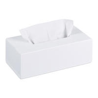 TÜCHERBOX - Weiß, Holz (12/24/7.5cm) - Relaxdays