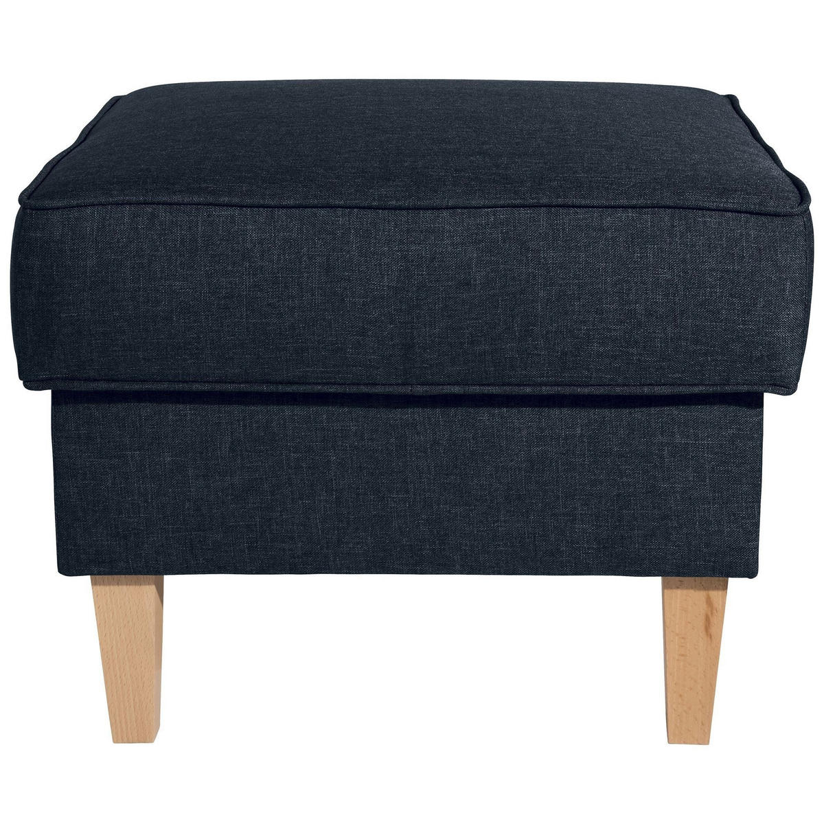 HOCKER Karlen Bezug Flachgewebe Buche natur / blau - Blau/Buchefarben, Kunststoff (53/45/53cm) - 58aufmkessel