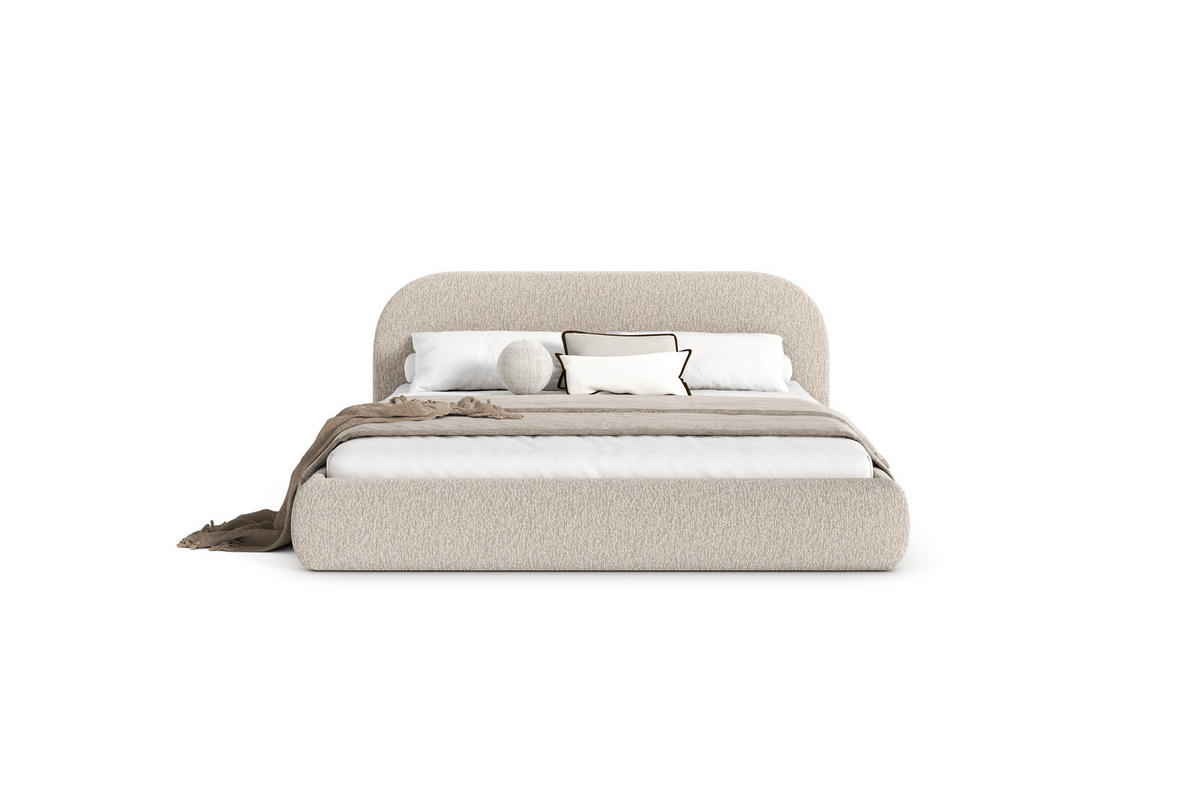 POLSTERBETT LIVV mit Bettkasten, Doppelbett - 180x200 cm - Beige/Naturfarben, Holz/Textil (180/200cm) - mybed.