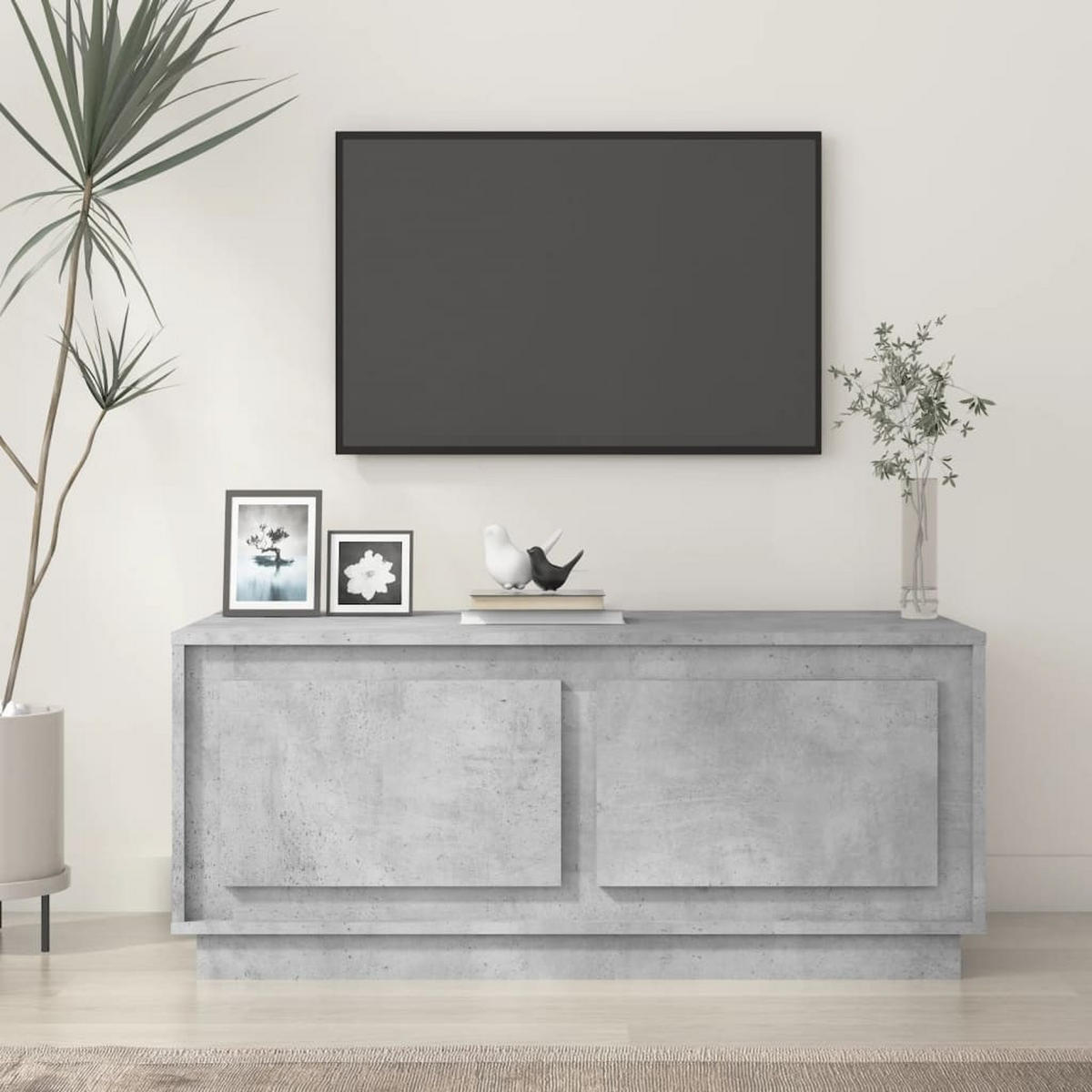COUCHTISCH Betongrau 102x50x44 cm Holzwerkstoff - Grau, Holzwerkstoff (102/50/44cm) - furnicato