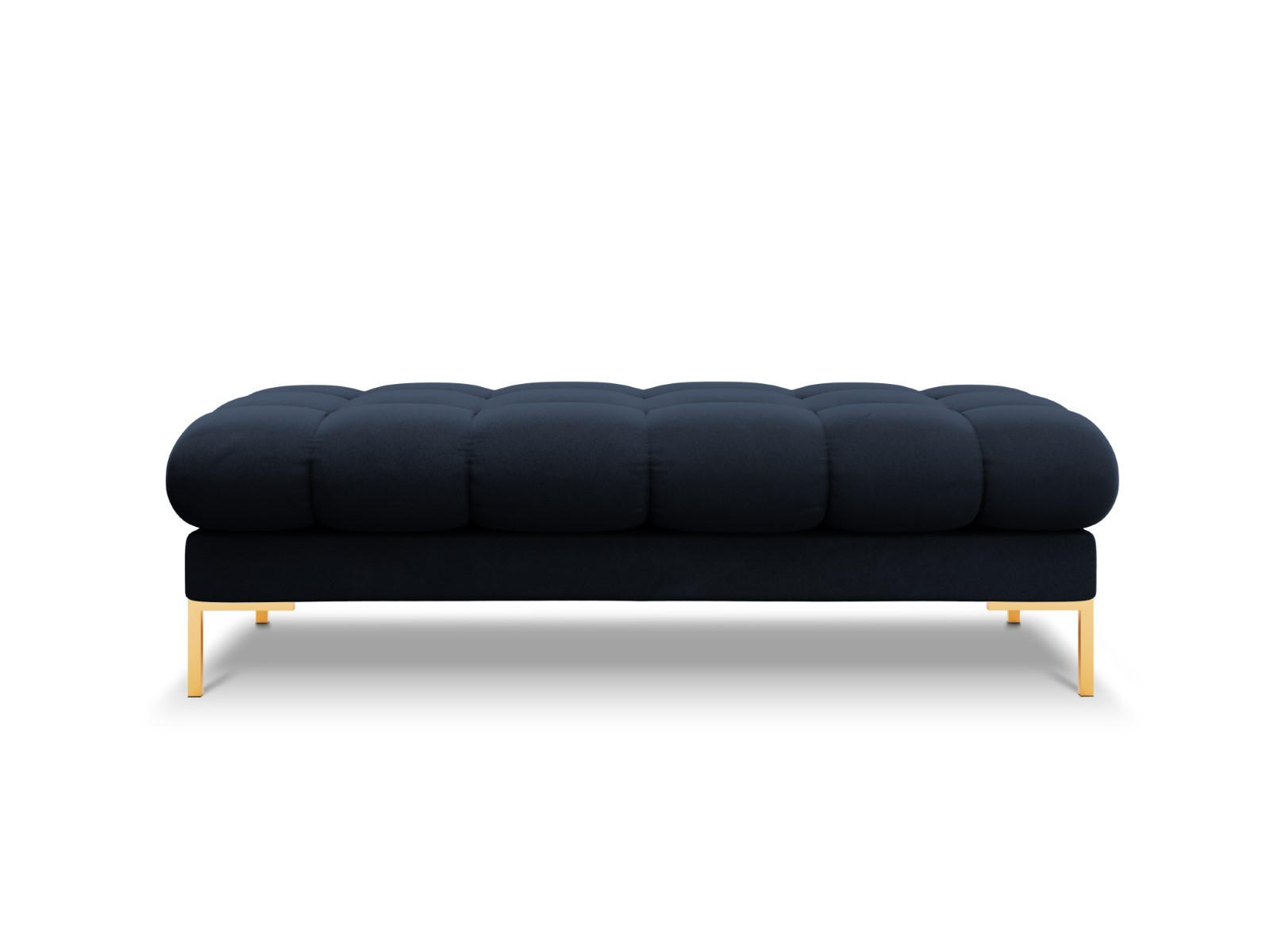 BANK Mamaia aus Samt dunkelblau 2 Sitzplätze - Dunkelblau, Textil (133/41/62cm) - Micadoni