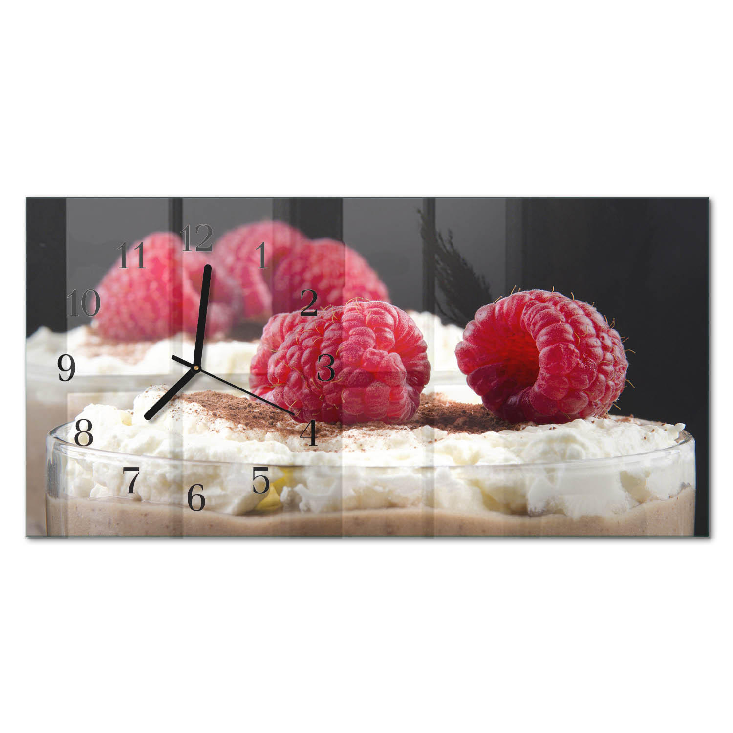WANDUHR 60x30 cm - Baum - Rot, Glas (60/30/0.4cm) - TULUP