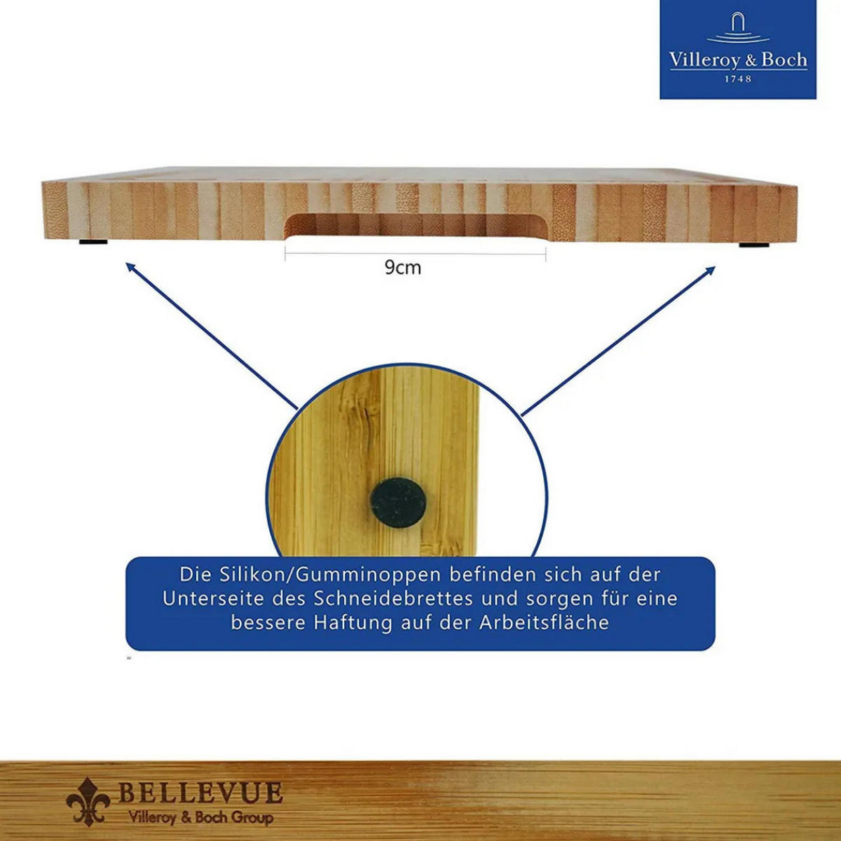SCHNEIDEBRETT Bambus Natur 39x26 cm - Gelb, Holz (26/39.5cm) - Villeroy & Boch