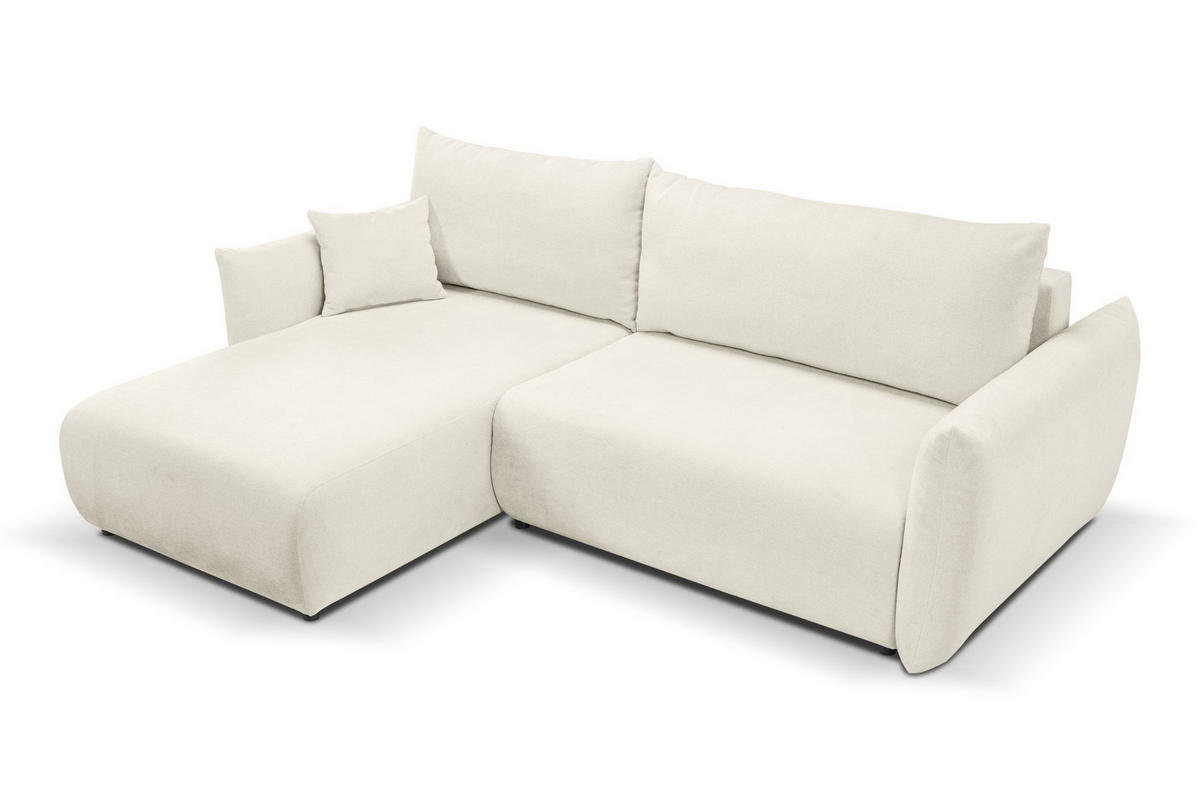 ECKSOFA HALLORA - Ecru (Melody 14) - Ecru, Holzwerkstoff (257/177cm) - Möblo