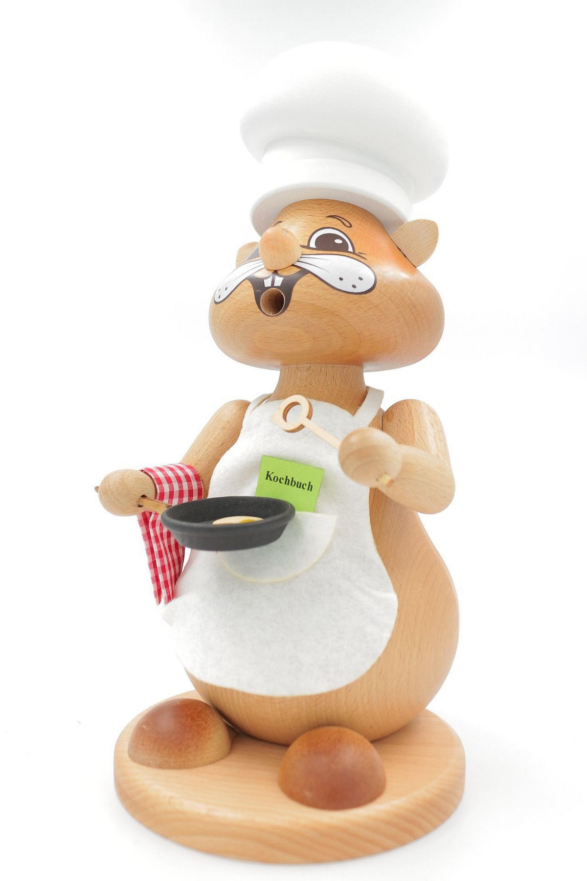 RAUCHFIGUR Hamster Koch 24 cm - Multicolor, Holz (15/1/0.1cm)