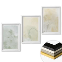 WANDBILDER 3er-Set - 40x60 cm Weißer Rahmen - Pastellfarbene Aquarelltexturen - Weiß, Kunststoff (40/60cm) - ArtPrintCave