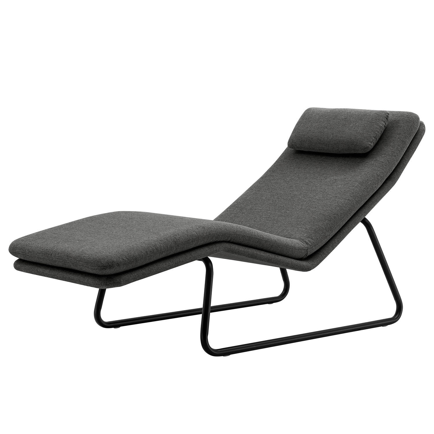 RELAXLIEGE - Webstoff - Anthrazit/Schwarz, Textil (70/88/168cm) - home24