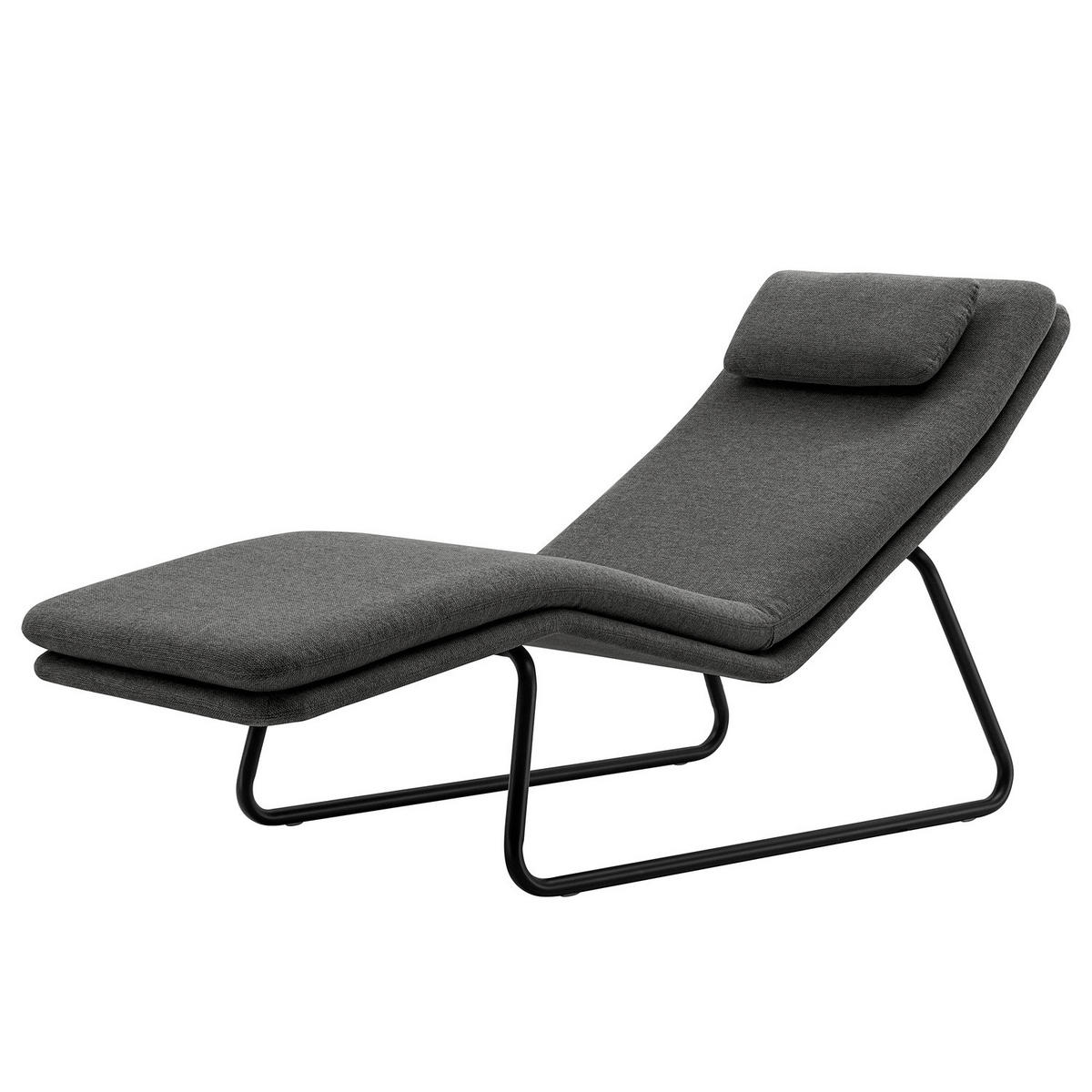 RELAXLIEGE - Webstoff - Anthrazit/Schwarz, Textil (70/88/168cm) - home24