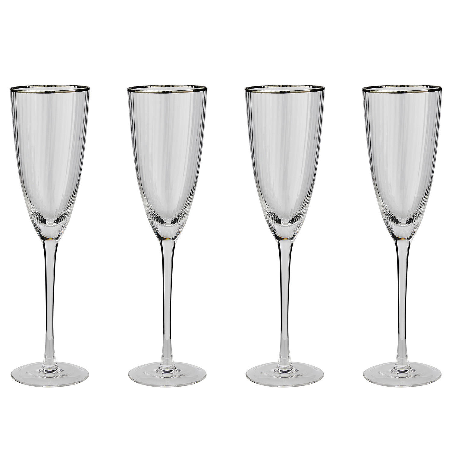 SEKTGLAS (4er Set) Chelsea - Transparent, Glas (0.25L) - Butlers