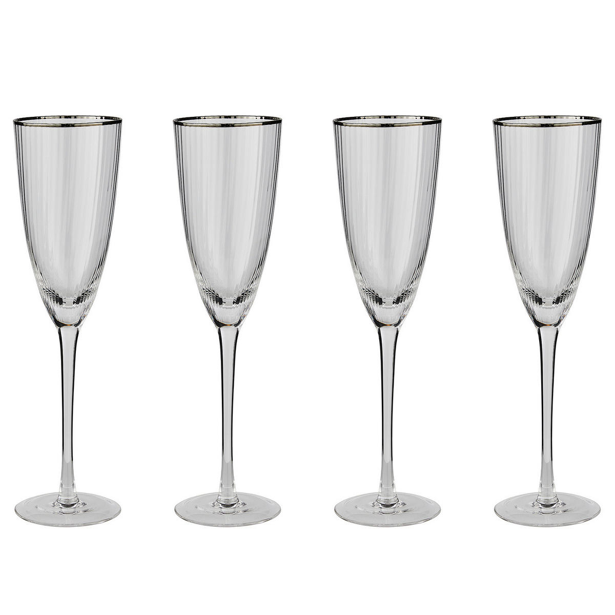 SEKTGLAS (4er Set) Chelsea - Transparent, Glas (0.25L) - Butlers
