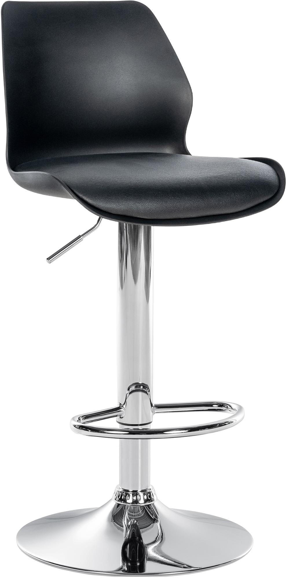 furnicato Barhocker Schwarz 39x82x42 cm