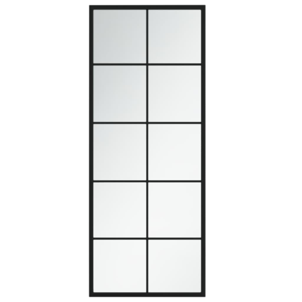 WANDSPIEGEL Schwarz 100/40 Cm Metall - Schwarz, Metall (40/1.6/100cm) - vidaXL