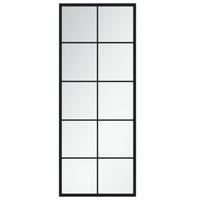 WANDSPIEGEL Schwarz 100/40 Cm Metall - Schwarz, Metall (40/1.6/100cm) - vidaXL