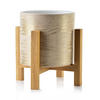 BLUMENTOPF Ava Gelb 17/14/14 cm Keramik - Hellgelb, Keramik (14/14cm) - Mondex