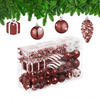 72-TLG.WEIHNACHTSKUGELN-SET - Braun, Kunststoff (38/24/12cm) - Relaxdays