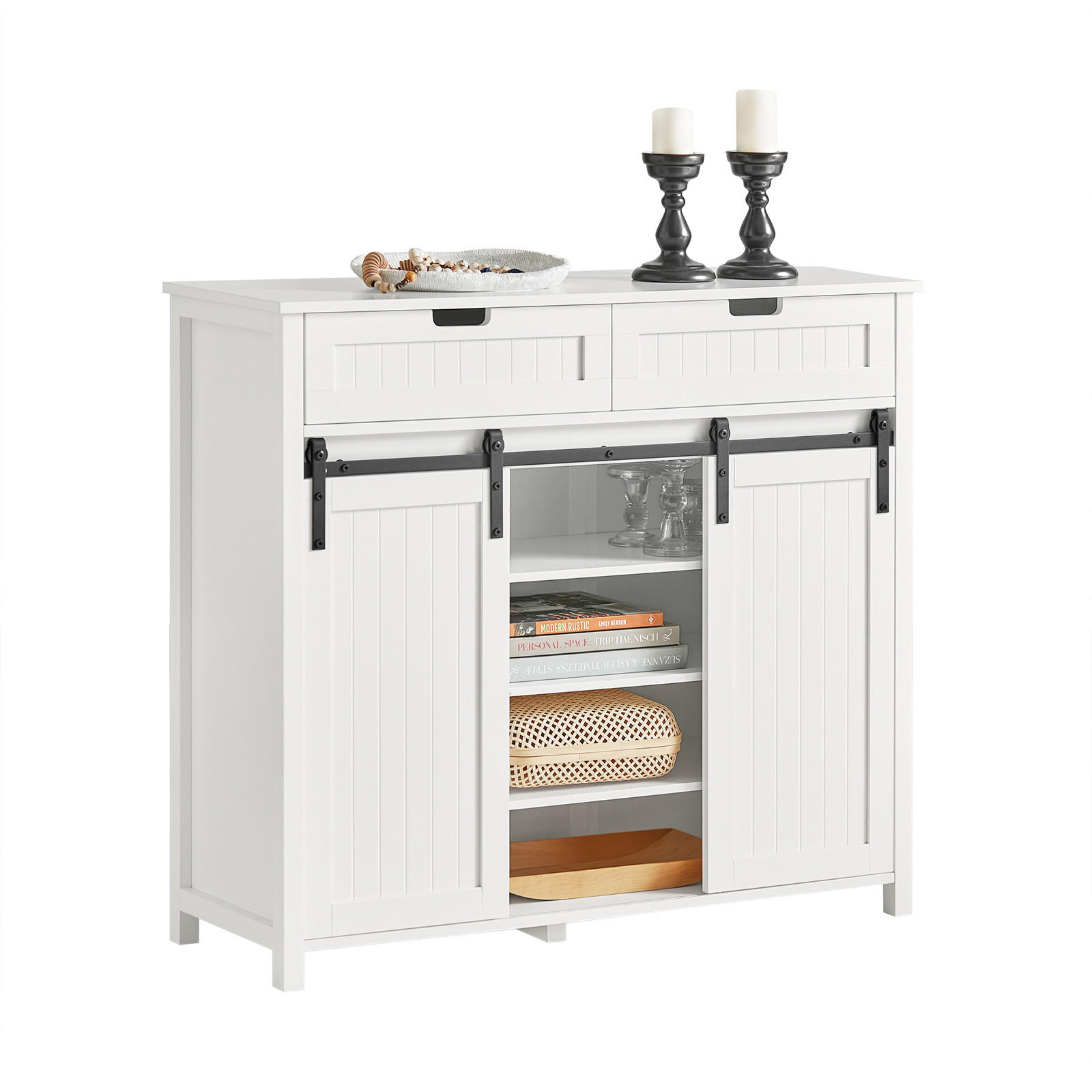 SIDEBOARD Weiß - Weiß, Holzwerkstoff (104/93/35cm) - SoBuy