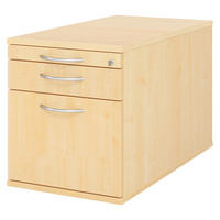 ROLLCONTAINER - mit Hängeregistratur 80/42,8/51,2 cm in Ahornfarben Bogengriff (Metall) - Ahornfarben, Holzwerkstoff (42.8/51.2/80cm) - bümö