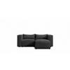 ECKSOFA Nevio Xs - Schwarz, Holzwerkstoff/Textil (210/185cm) - Fun Möbel