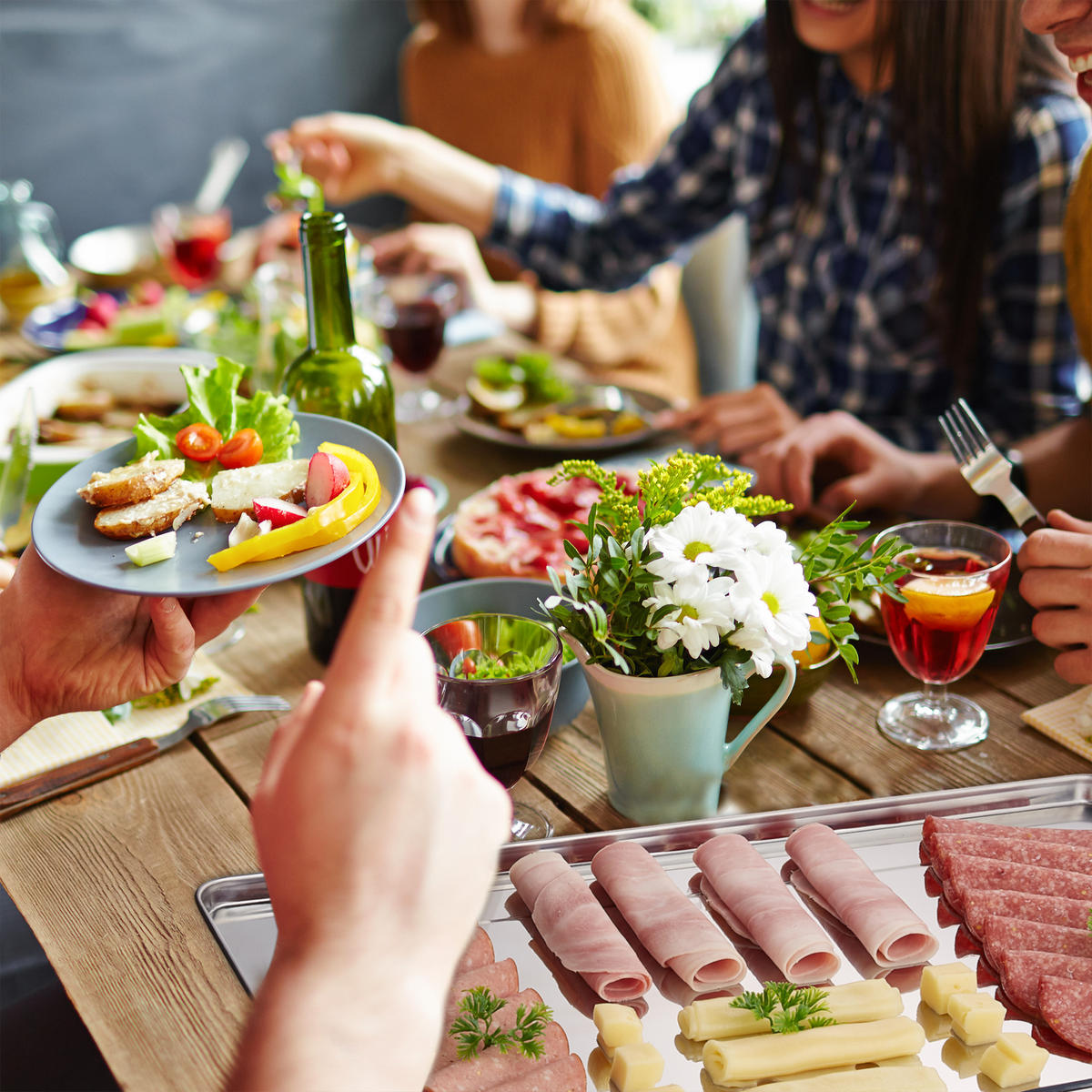 3XSERVIERPLATTE - Silberfarben, Metall (48/1.5/33cm) - Relaxdays