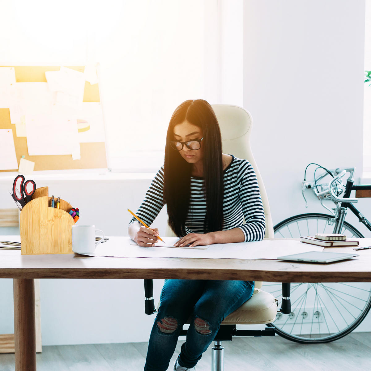 STIFTEHALTER - Hellbraun, Holz/Holzwerkstoff (9/17/20cm) - Relaxdays