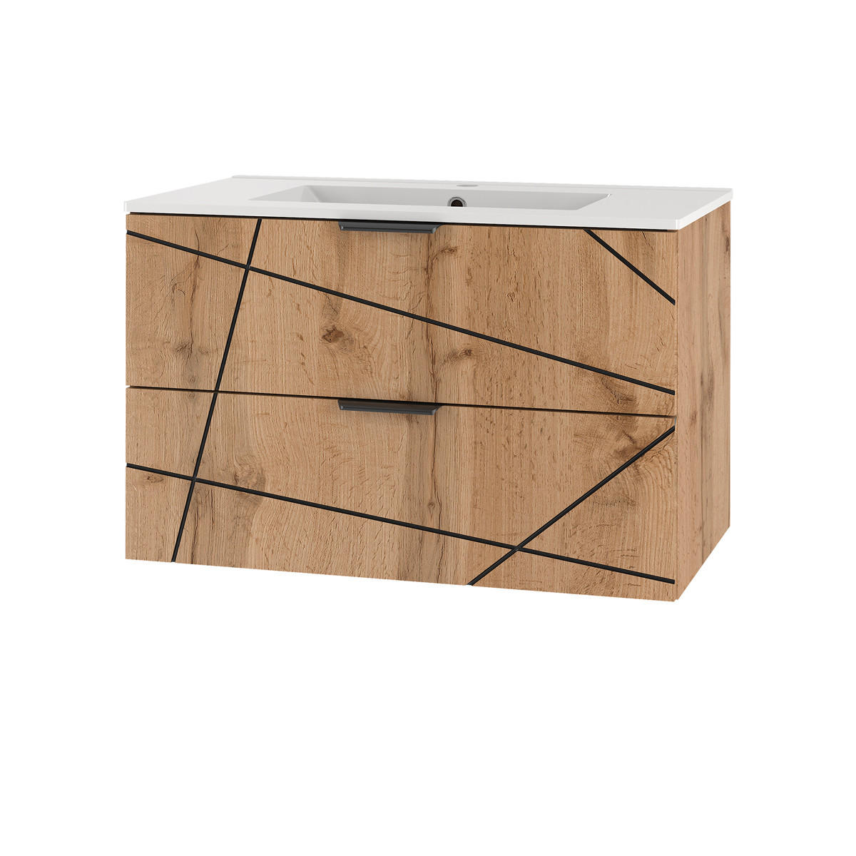 WASCHTISCH 80cm Teren Holz - Braun, Holzwerkstoff (80/50/45.8cm) - Petits-meubles