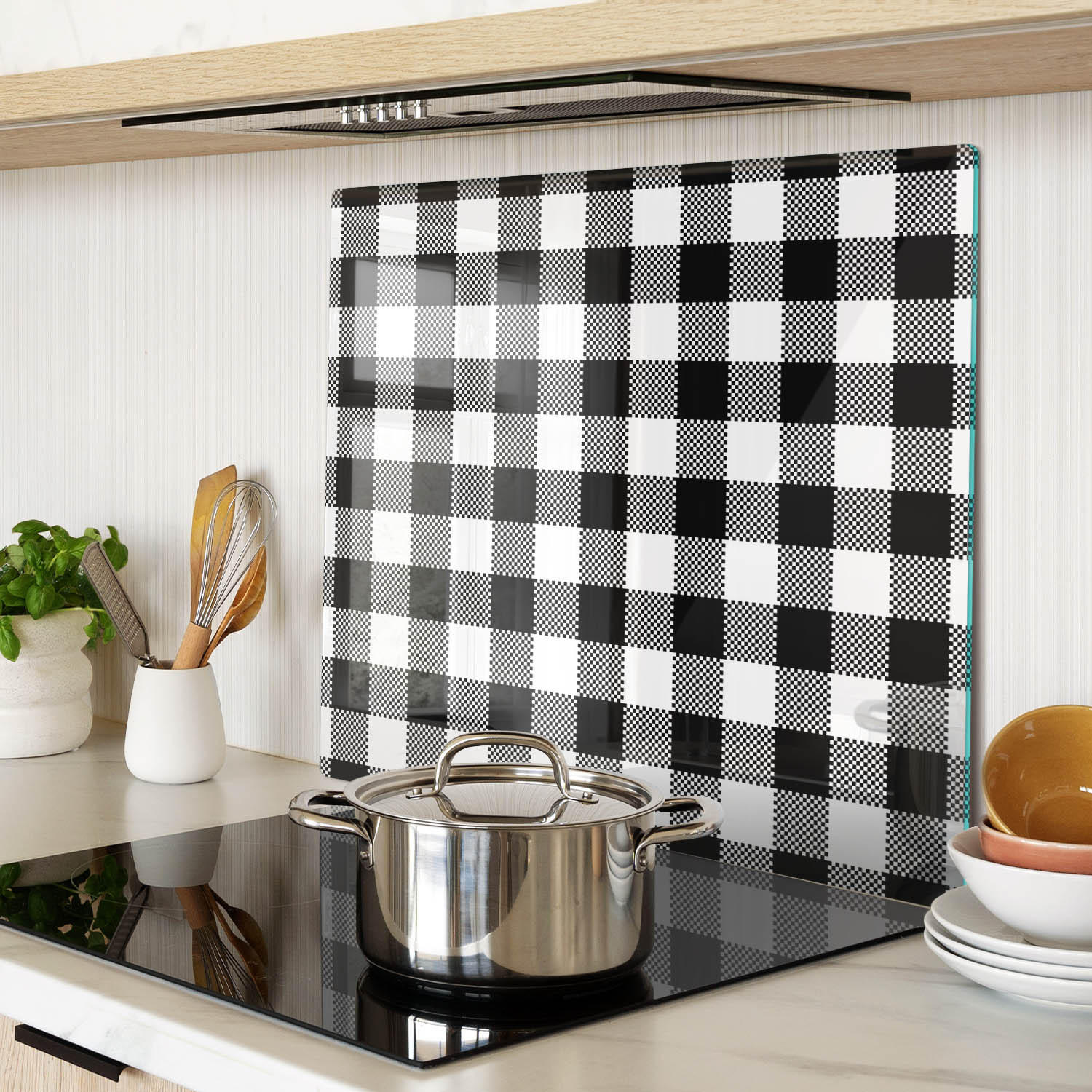 GLASPLATTE 60x52 cm Netto - Schwarz, Glas (60/0.4/52cm) - TULUP