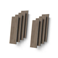 STENSKE PLOŠČE Grivola Oreh 8 kosov - barva oreha, leseni material (120/40/1.8cm) - Livinity®