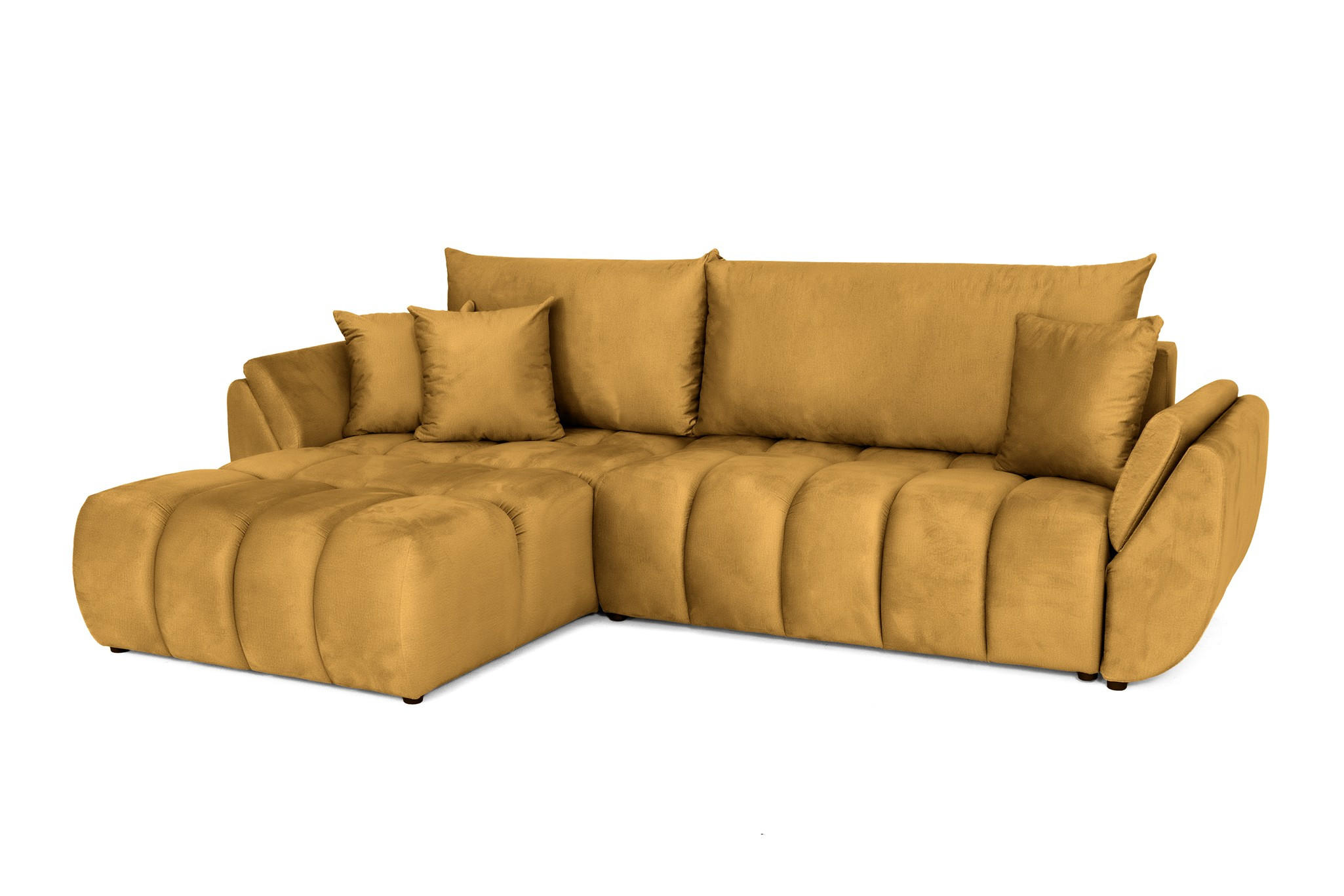 ECKSOFA Collin Mit Schlaffunktion - Gelb, Holzwerkstoff/Textil (280/185cm) - Fun Möbel