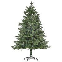 KÜNSTLICHER Weihnachtsbaum Tannenbaum zusammenklappbar und abnehmbar Grün - Grün, Kunststoff (150cm) - HOMCOM