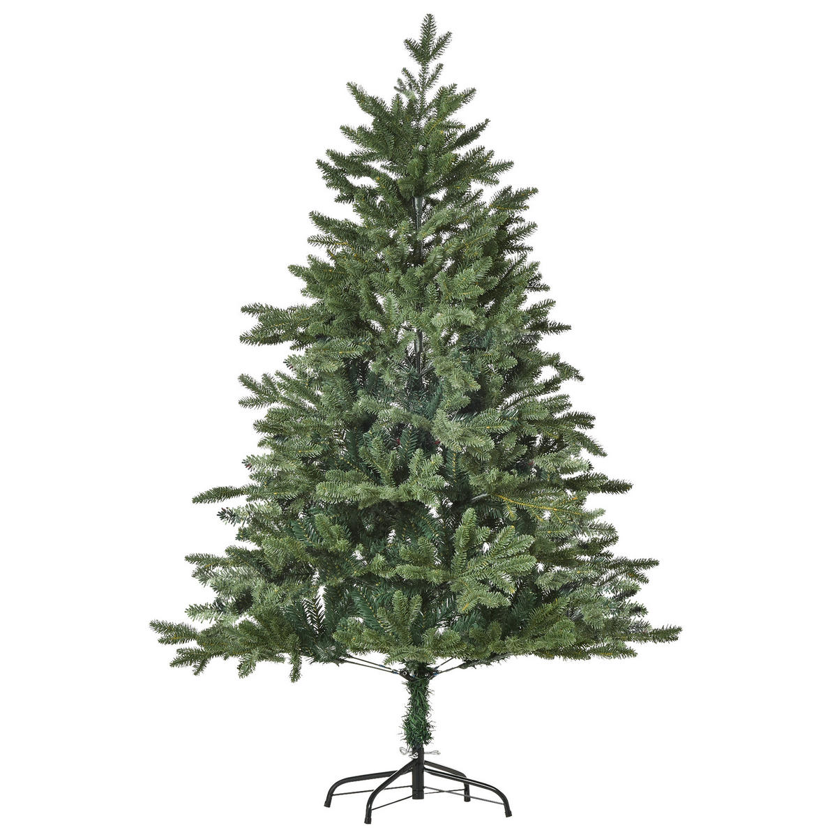 KÜNSTLICHER Weihnachtsbaum Tannenbaum zusammenklappbar und abnehmbar Grün - Grün, Kunststoff (150cm) - HOMCOM