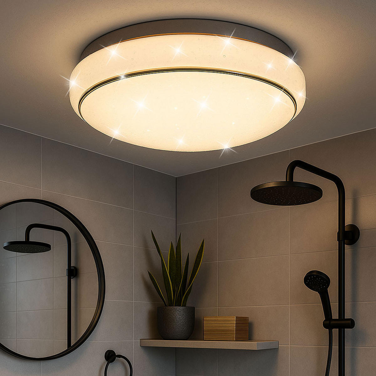 LED DECKENLEUCHTE Weiß Kunststoff - Weiß, Metall (28/28/8.5cm) - Briloner