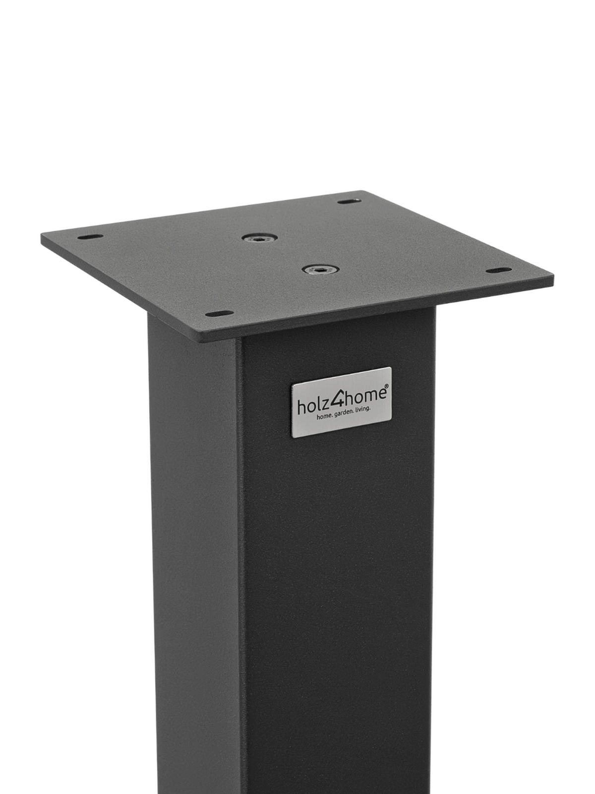 TISCHGESTELL Tiempo U-Tischbeine 1 Paar - Schwarz, Metall (14/72/75cm) - holz4home®