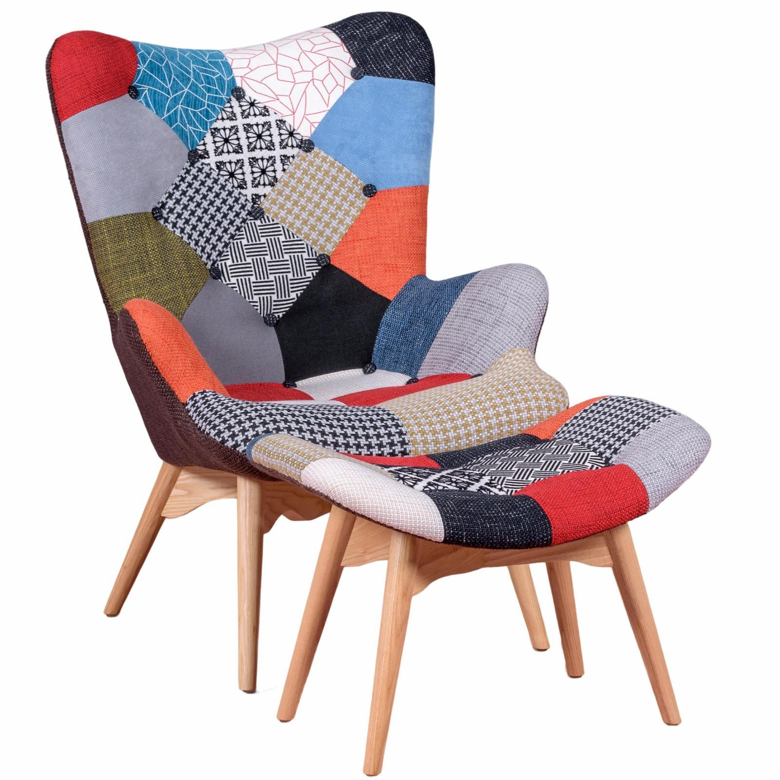 SESSEL Polyester Multicolor - Multicolor, Textil (70/95/75cm) - Nest Dream