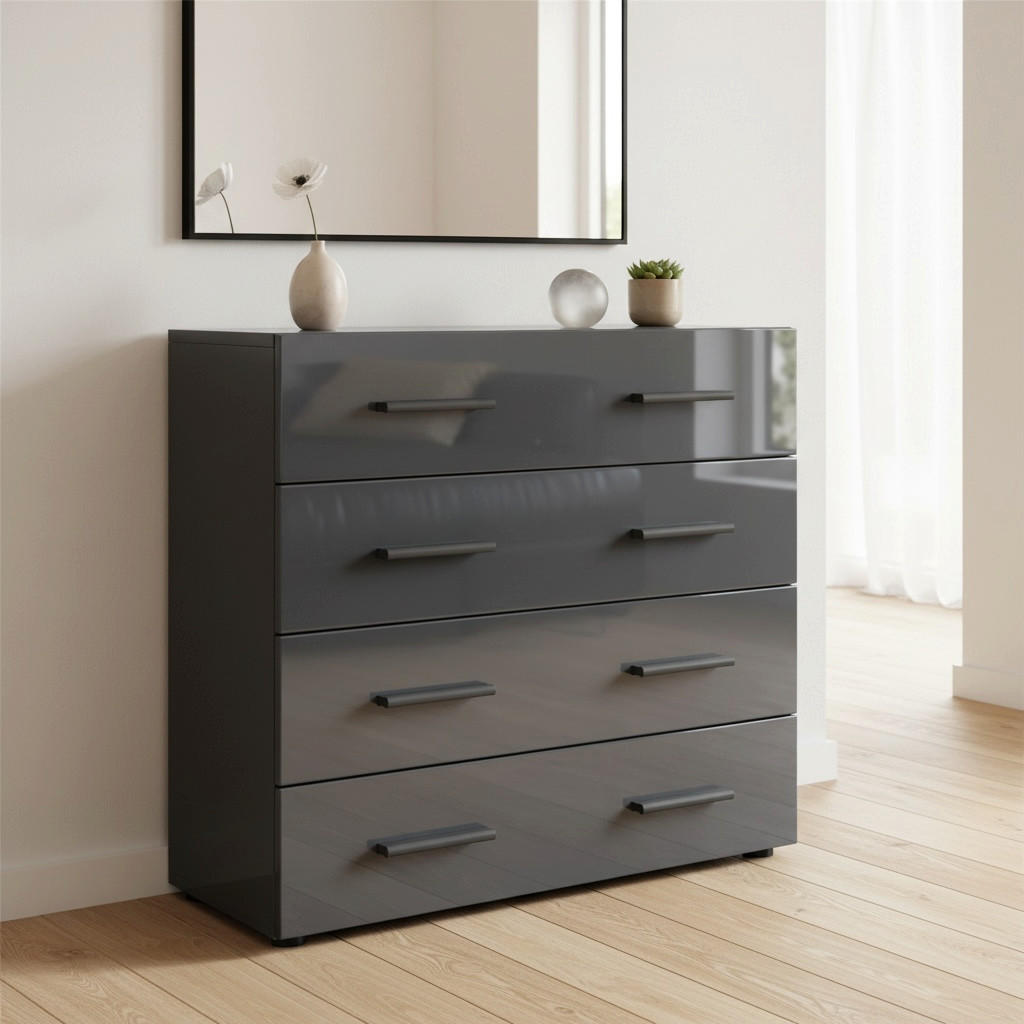 Thumbnail - InnoFurn Kommode, Grau, Holzwerkstoff, 76x72x33 cm, Wohnzimmer, Kommoden & Sideboards, Kommoden