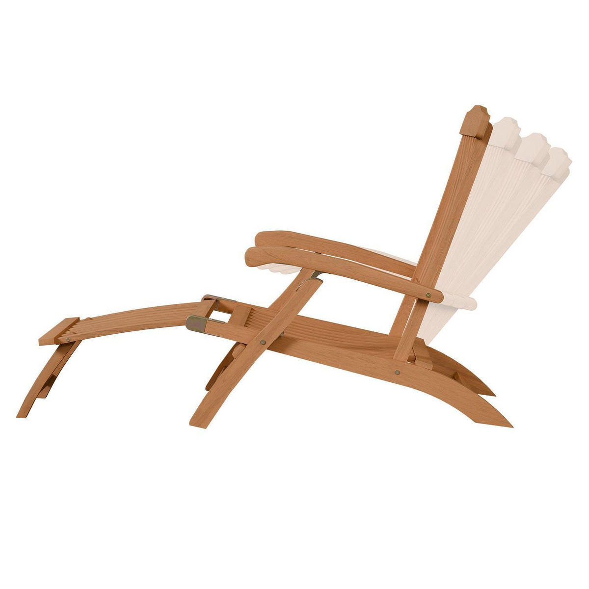 SONNENLIEGE Evia natur 196x54x95cm - Naturfarben, Holz (54/95/196cm) - Juskys
