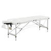 MASSAGELIEGEN, Aluminium, Weiß - Weiß, Metall (60/84/215cm) - HOMCOM