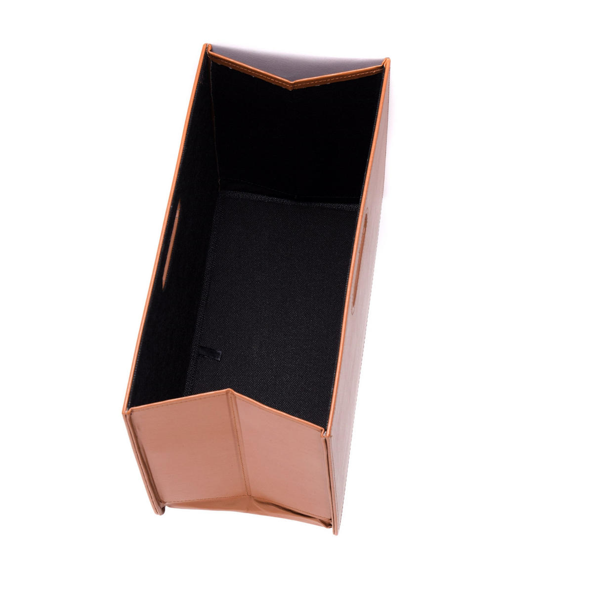 ZEITUNGSKORB Business Kunstleder, faltbar cognacfarben - Braun, Textil (19/30/40cm) - CREEDWOOD