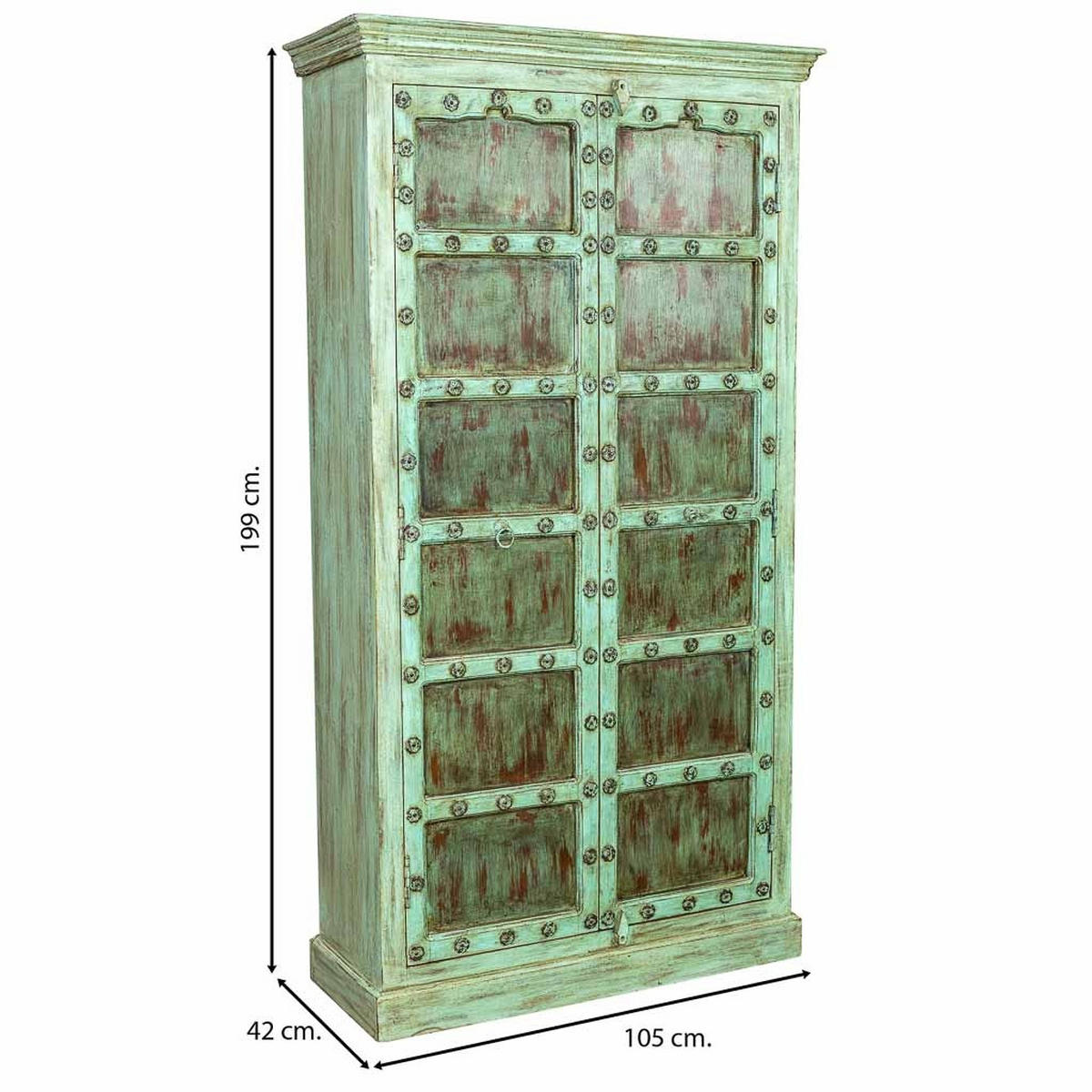 SCHRANK aus Holz 105x42x199 cm - Multicolor, Holz (105/199/42cm) - Wanderlust