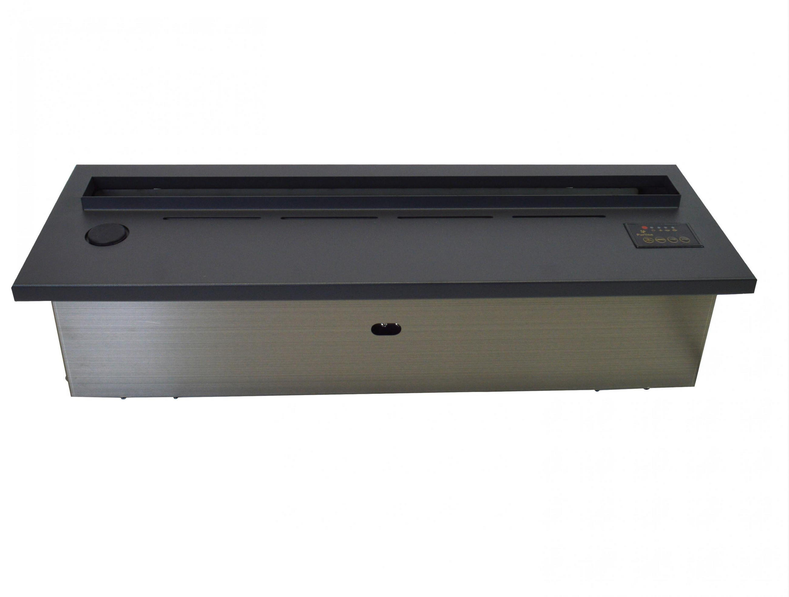 WASSERKAMIN zur Dekoration Schwarz Einfügemuster 3 L Tank - Schwarz, Metall (70/24/19cm) - Purline