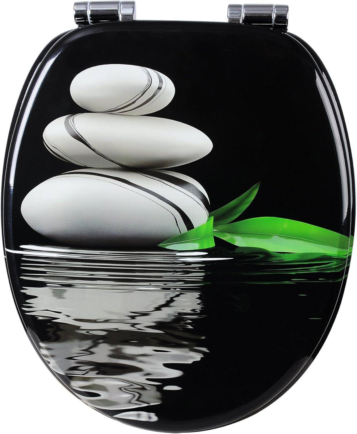 Woltu WC Schwarz 37x5x43 cm
