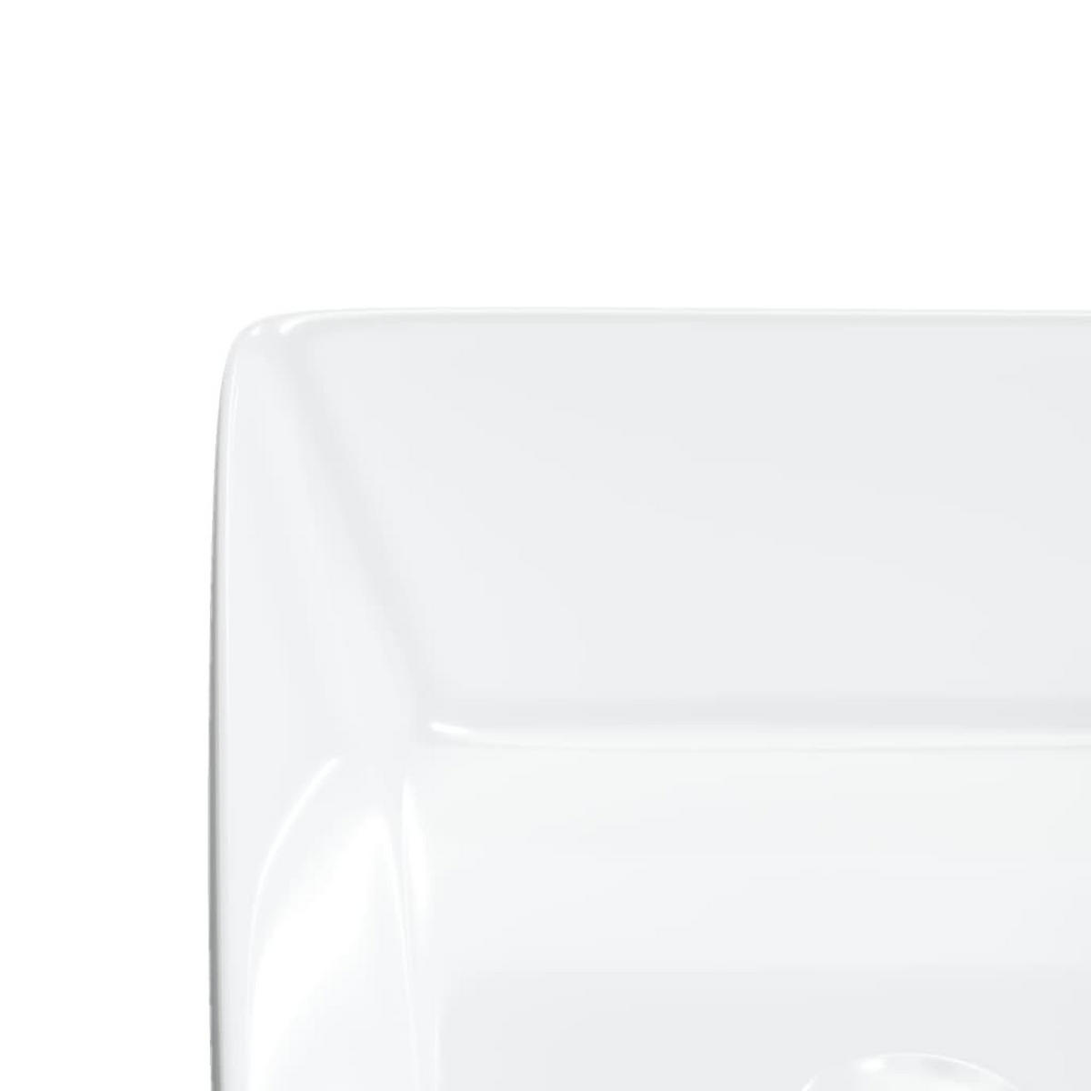 WASCHBECKEN Rechteckig 48/37/13 cm aus Keramik Weiß - Weiß, Keramik (48/13/37cm) - vidaXL