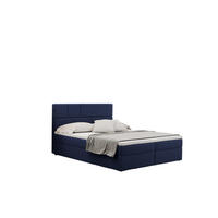 BOXBETT Mit Bettkasten BALI Stoff Mat Velvet Marineblau 200x200 cm H3-Bonell - Dunkelblau, Holz/Holzwerkstoff (200/200cm) - Kaiser Möbel