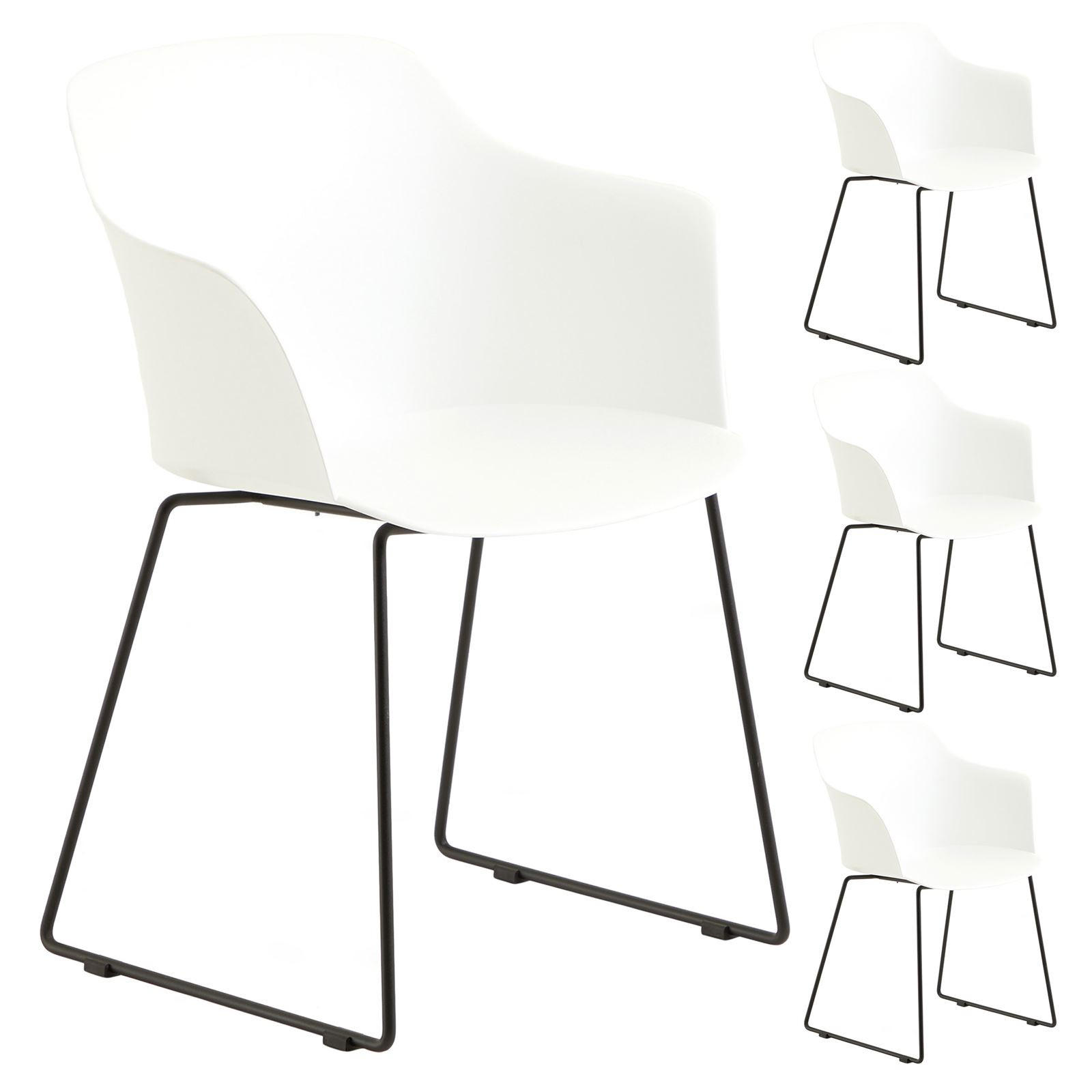 GARTENSTÜHLE FORO 4ER-SET - Weiß, Textil (58/82/52cm) - IDIMEX