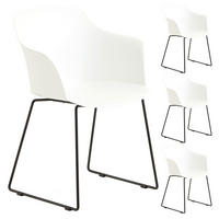 GARTENSTÜHLE FORO 4er-Set - Weiß, Textil (58/82/52cm) - IDIMEX