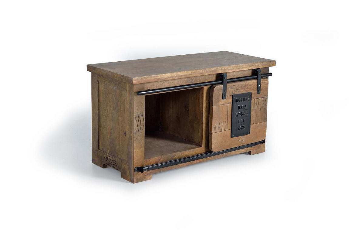 TV-SCHRANK aus Akazienholz und natürlichen Metalldetails - Braun, Holz (90/50/40cm) - Giner y Colomer