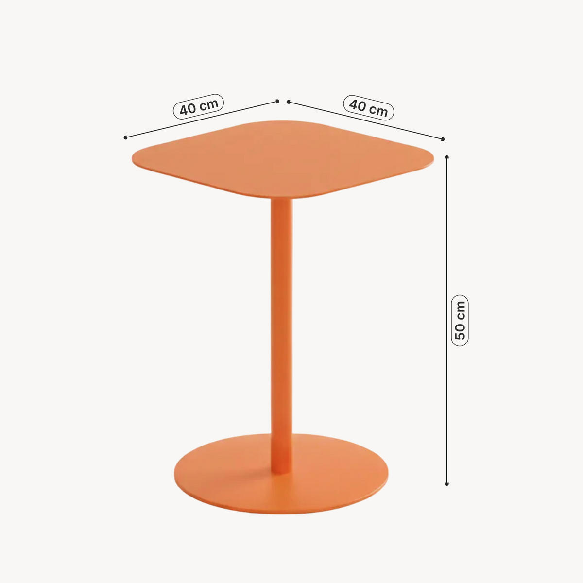 Orange, Metall (40/40/50cm) - [en.casa]